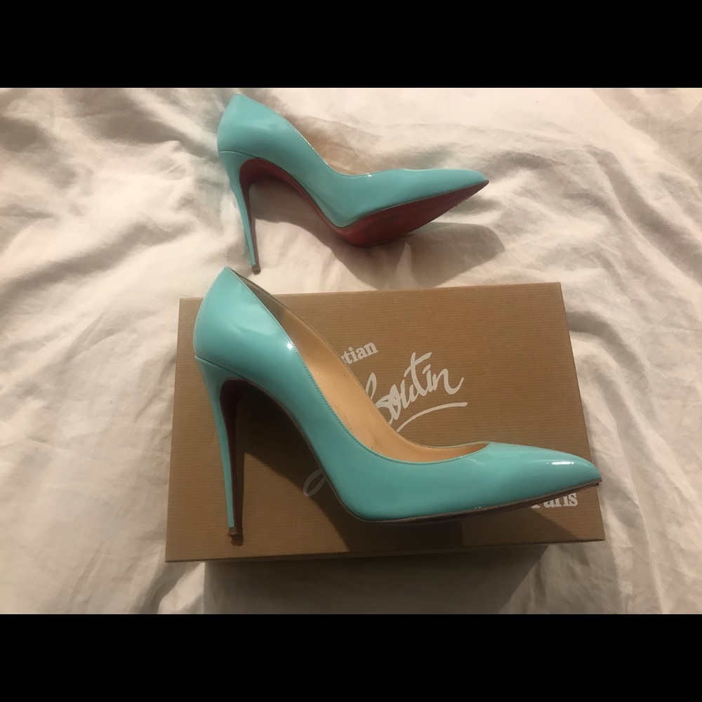 Blue Christian Louboutin pigalle
